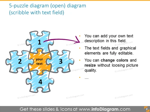 puzzle linear vertical diagram professional powerpoint clipart