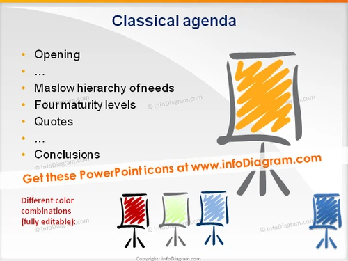 trainers toolbox scribble agenda flipchart slide