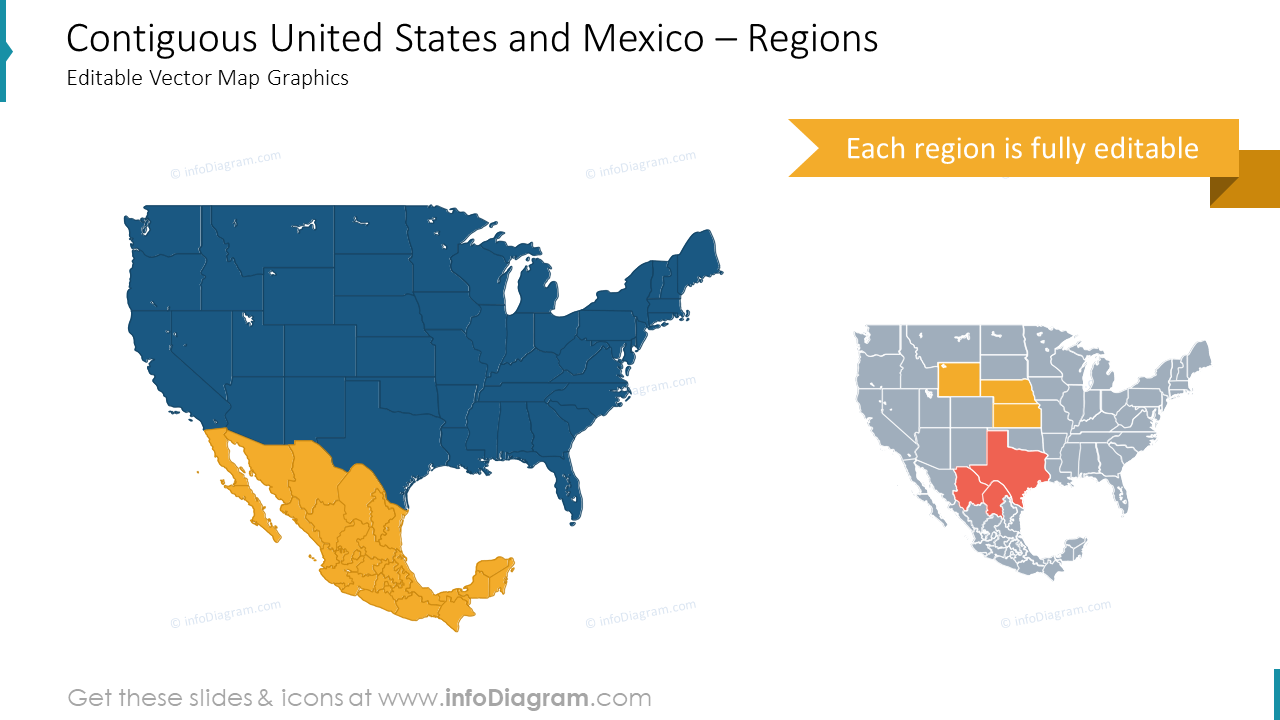 USA states maps editable powerpoint