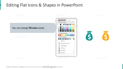 Editability of flat icons in PowerPoint