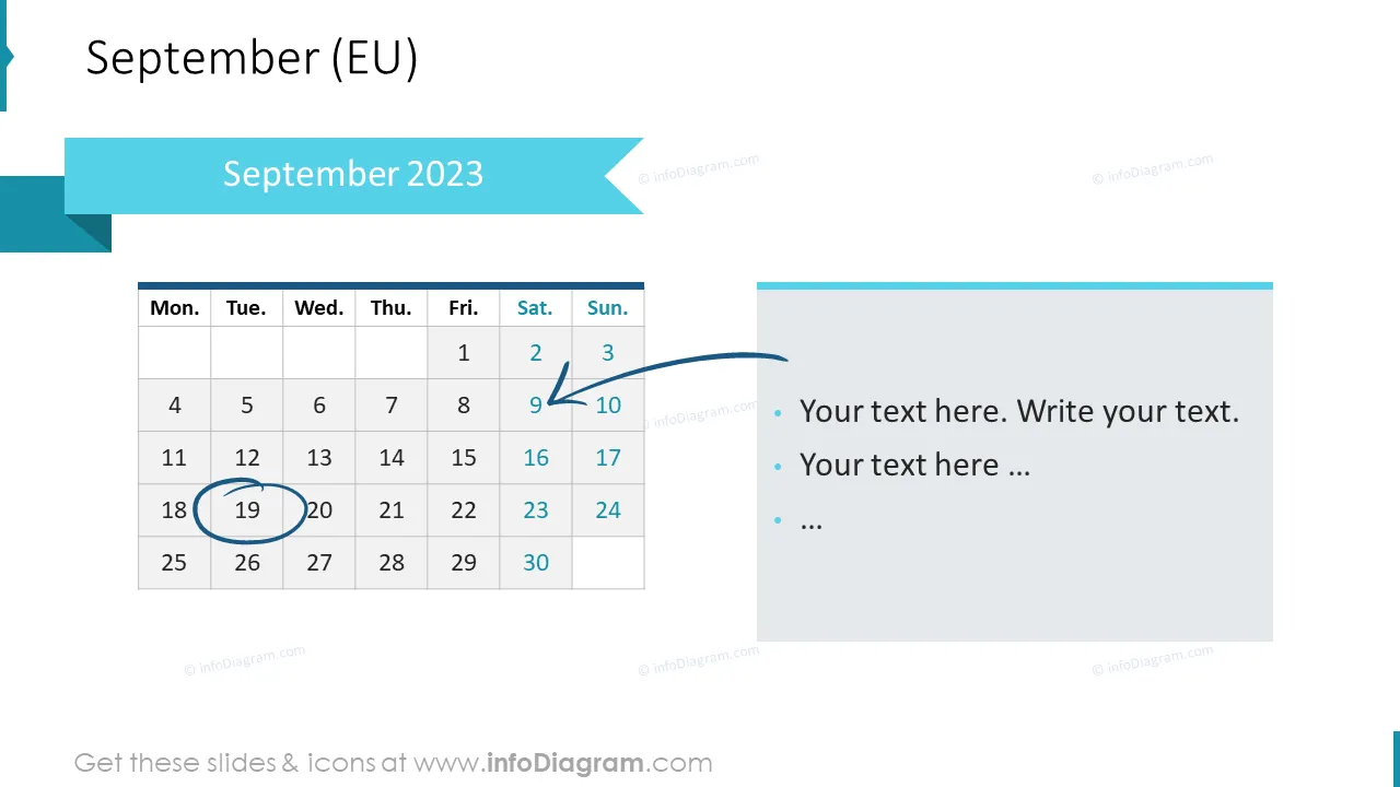October 2022 EU Calendars