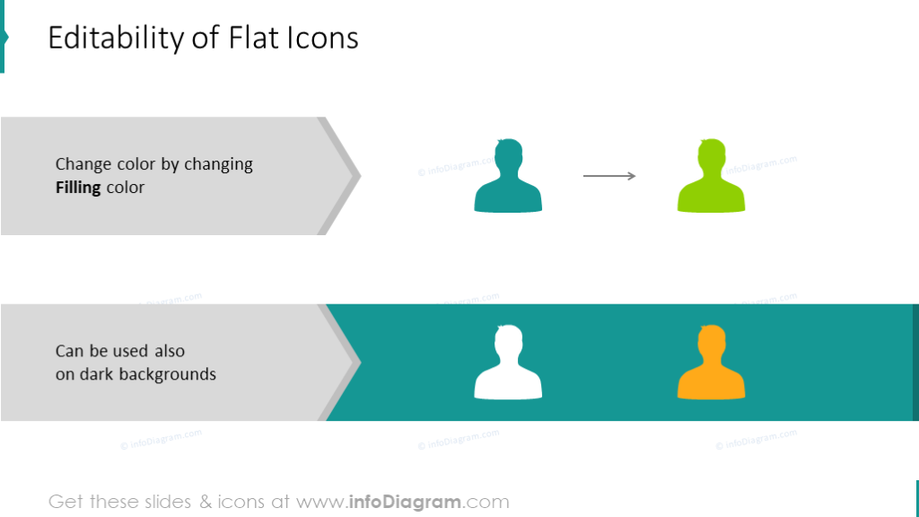 Editable flat icons