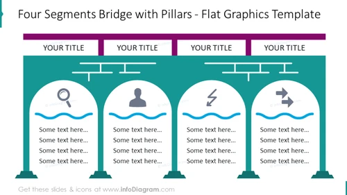 Flat Style Bridge With Pillars - infoDiagram