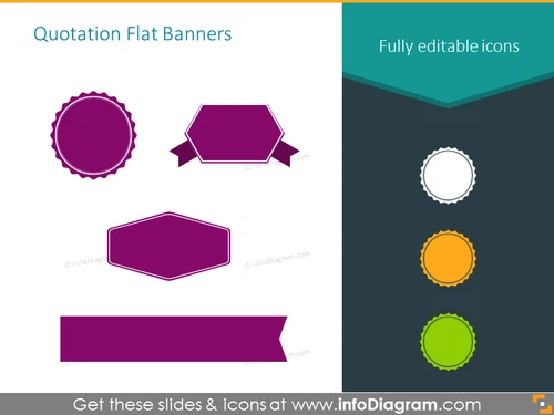 Quotation flat banners 