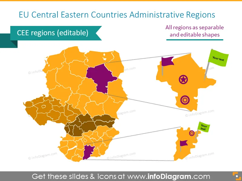 EU central eastern countries administrative regions