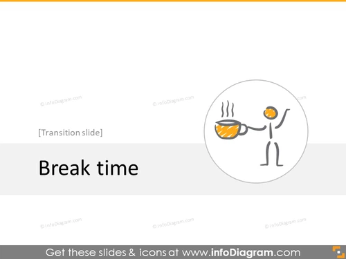 coffee break transition slide section scribble icons powerpoint