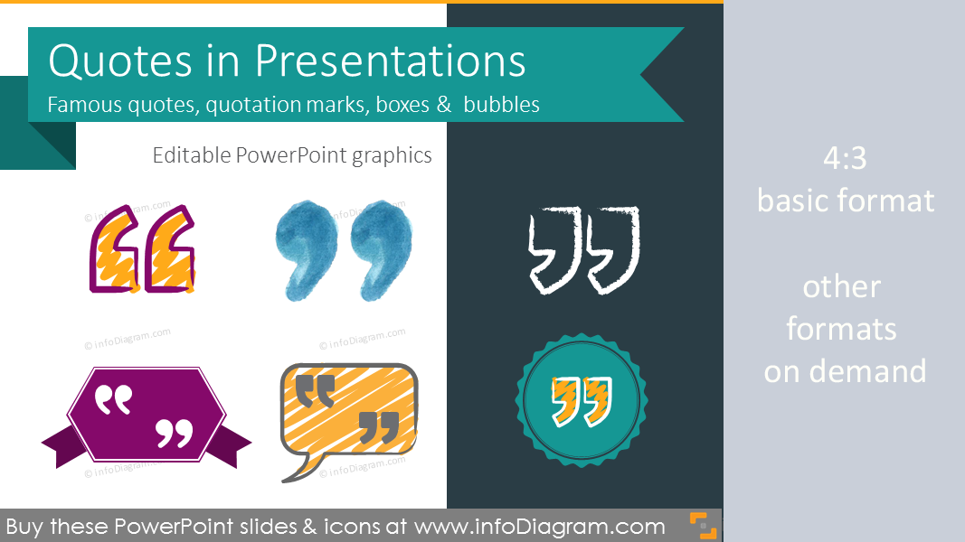 30 Famous Quotes In Presentation Ppt Template Creative Quotation Mark Box