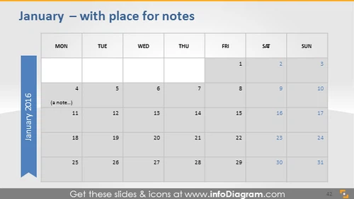 School Calendars 2015 2016 graphics (PPT tables and icons, EU ISO dates)