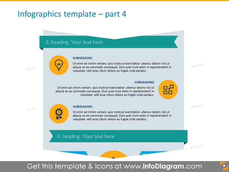 Infographics for Features, Steps or Goals with Description