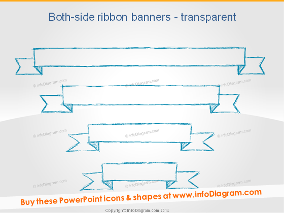 Handdrawn Ribbon Transparent Doodle PPT shape
