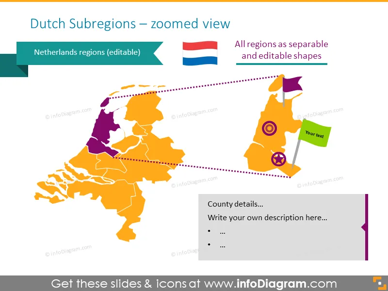 Dutch subregions zoomed map