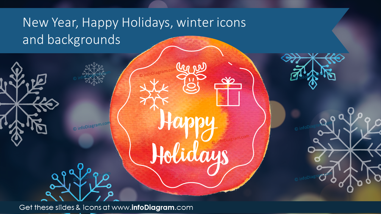 Winter Holidays graphics (PPT icons)