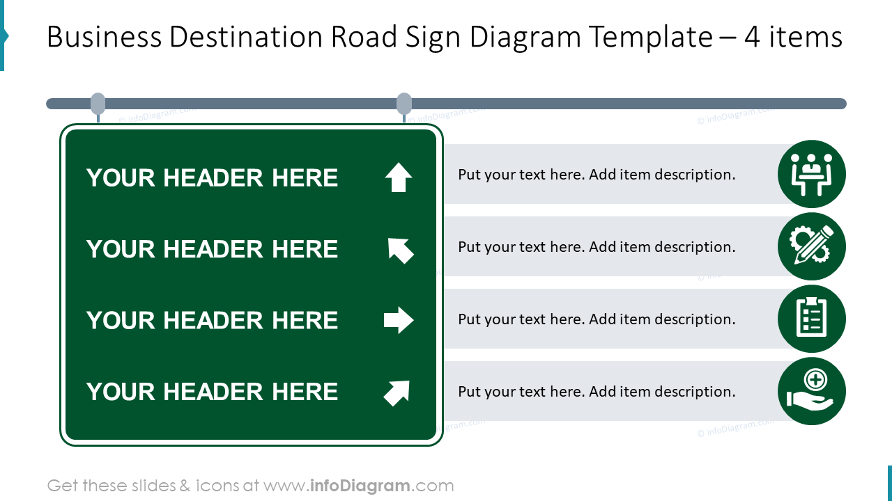 Business destination road sign diagram  