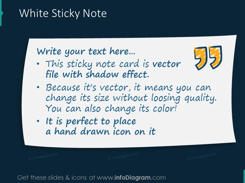 white sticky note card picture quote transparent ppt