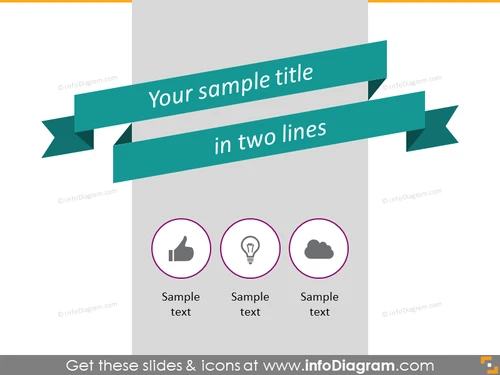 flat banner retro stripe title slide template infographics ppt