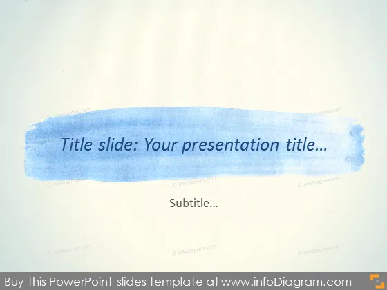 Watercolor Presentation Title Slide Template PowerPoint Stripe