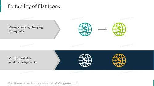 Flat icons and shapes in PowerPoint