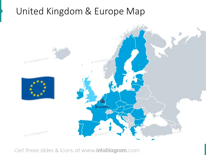 United Kingdom and Europe Map 