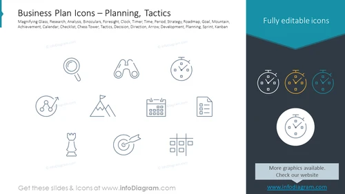 Business Plan Icons – Planning, Tactics