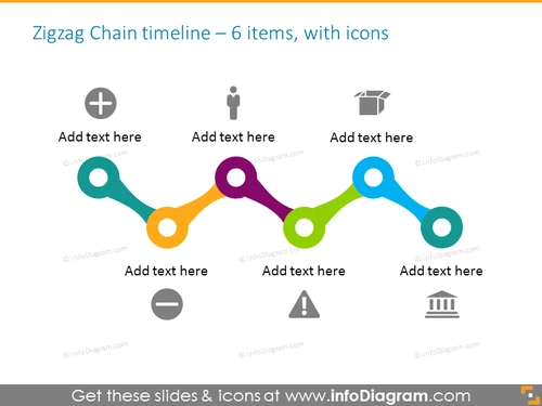 timeline infographic vector 6 steps with icons