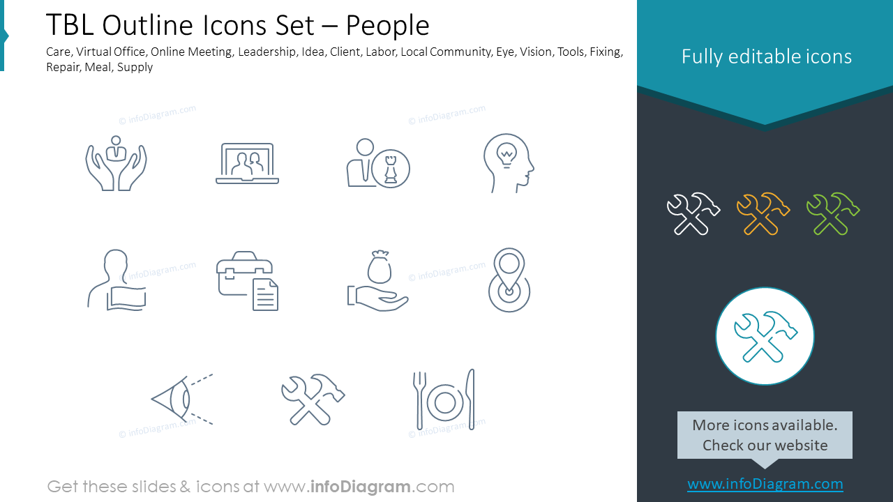 TBL Outline Icons Set – People