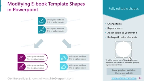 Modifying E-book Template Shapes