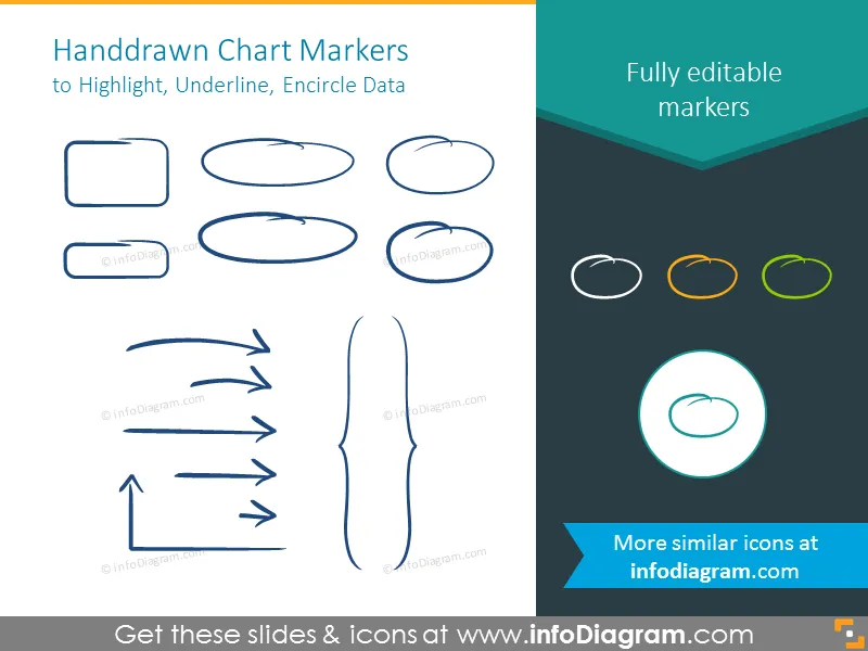 Handdrawn Chart Markers editable colors