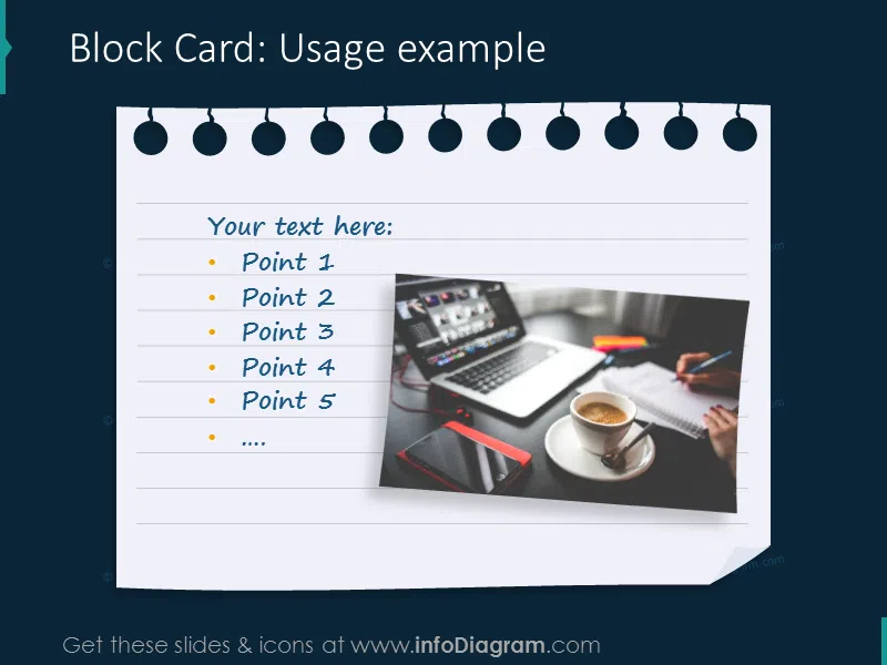 block card example notes picture ppt