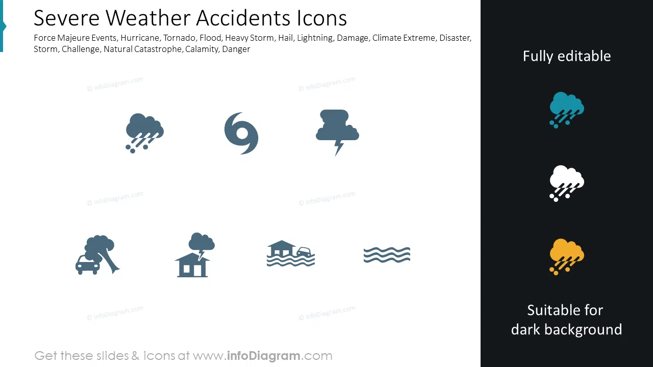 Severe Weather Accidents Icons