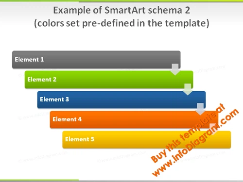 smartart_2_colors_slide_green_light_pptx_template