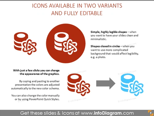 Two variants of available icons