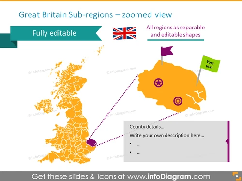 Great Britain Sub-regions Map - infoDiagram