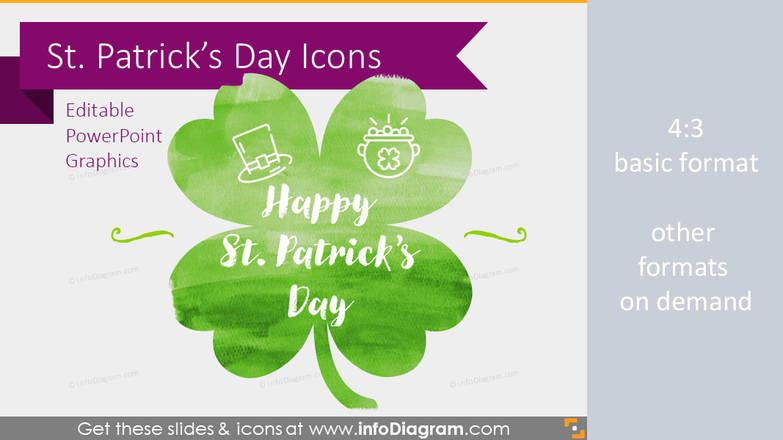St Patrick's Creative Watercolor (PPT Icons)
