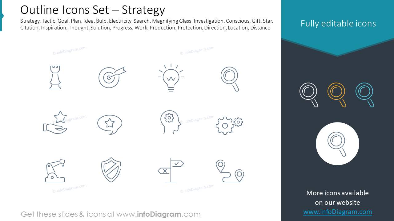 Outline Icons Set – Strategy