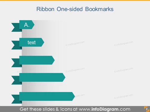 Ribbon Bookmark Metro Style Powerpoint Title Banner