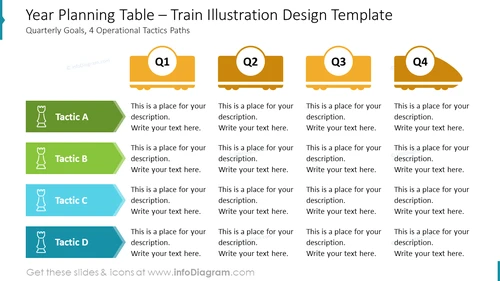 Year Planning Table – Train Illustration Design Template