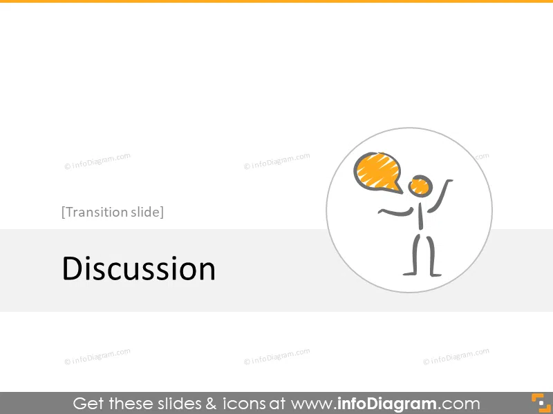 discussion transition slide section scribble icons powerpoint