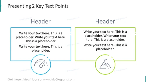 Presenting two key text points slide