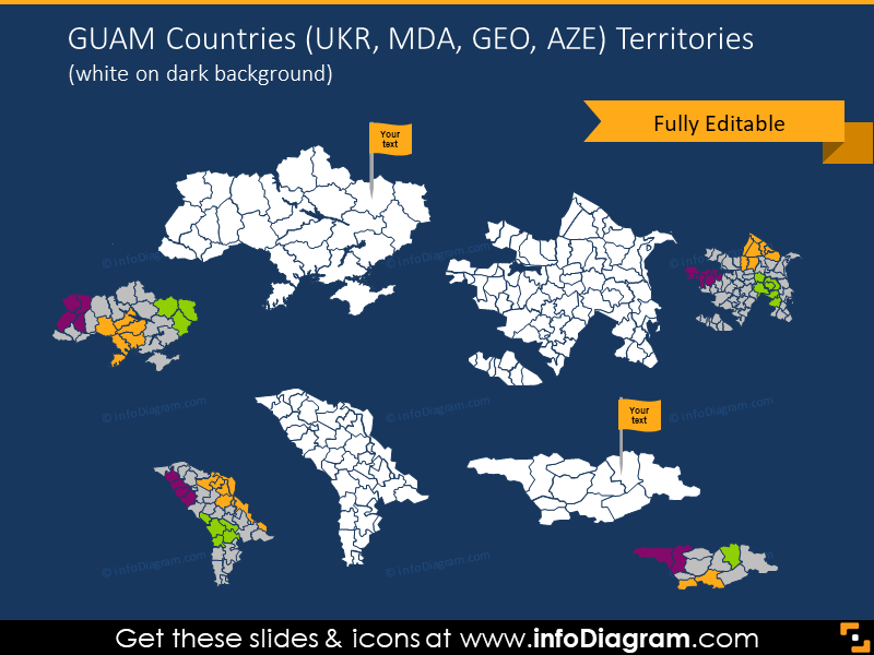 UKR, MDA, GEO, AZE Territories​ map