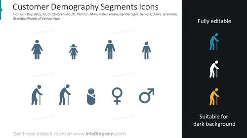 Customer Demography Segments Icons