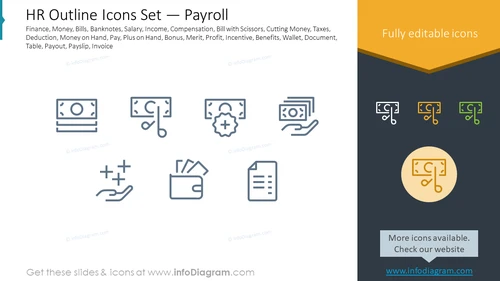 HR Outline Icons Set — Payroll