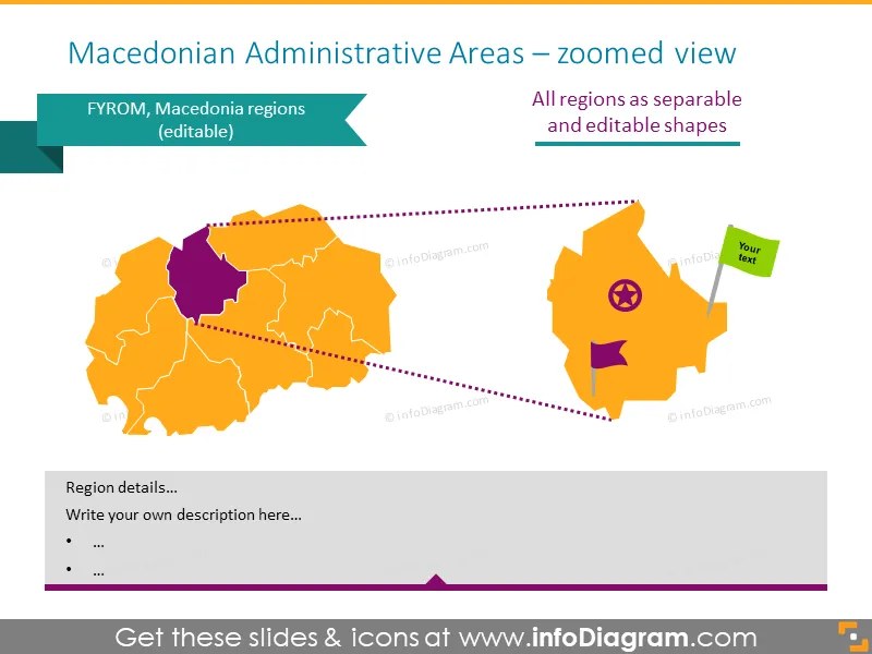Macedonian Administrative Areas zoomed map