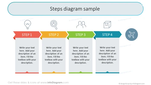 Steps Diagram Process Free PowerPoint Template
