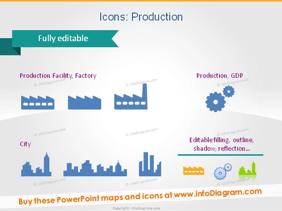 icons production factory city powerpoint clip art