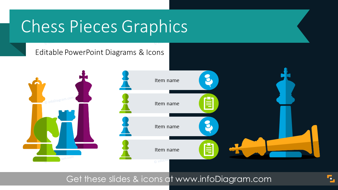 Chess Pieces Graphics (PPT Template)