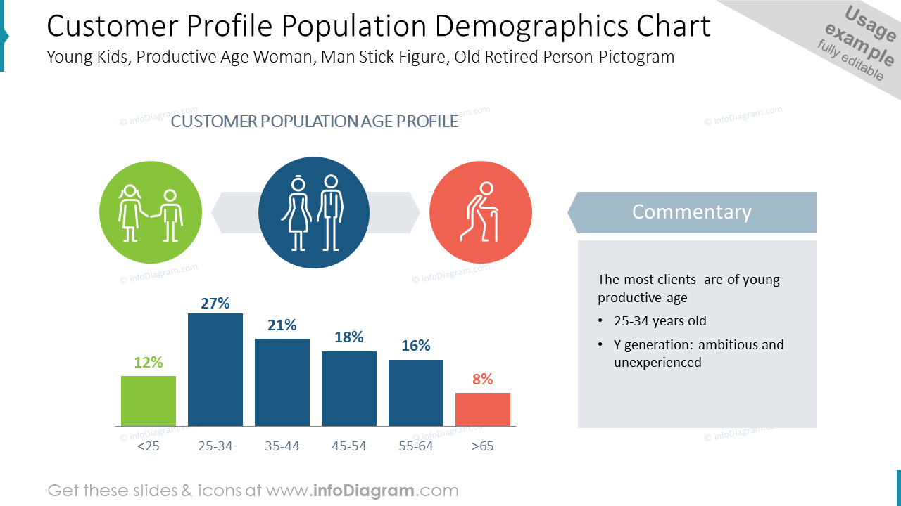Customer Profile Population Demographics Chart