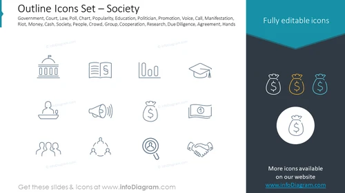 Outline Icons Set – Society