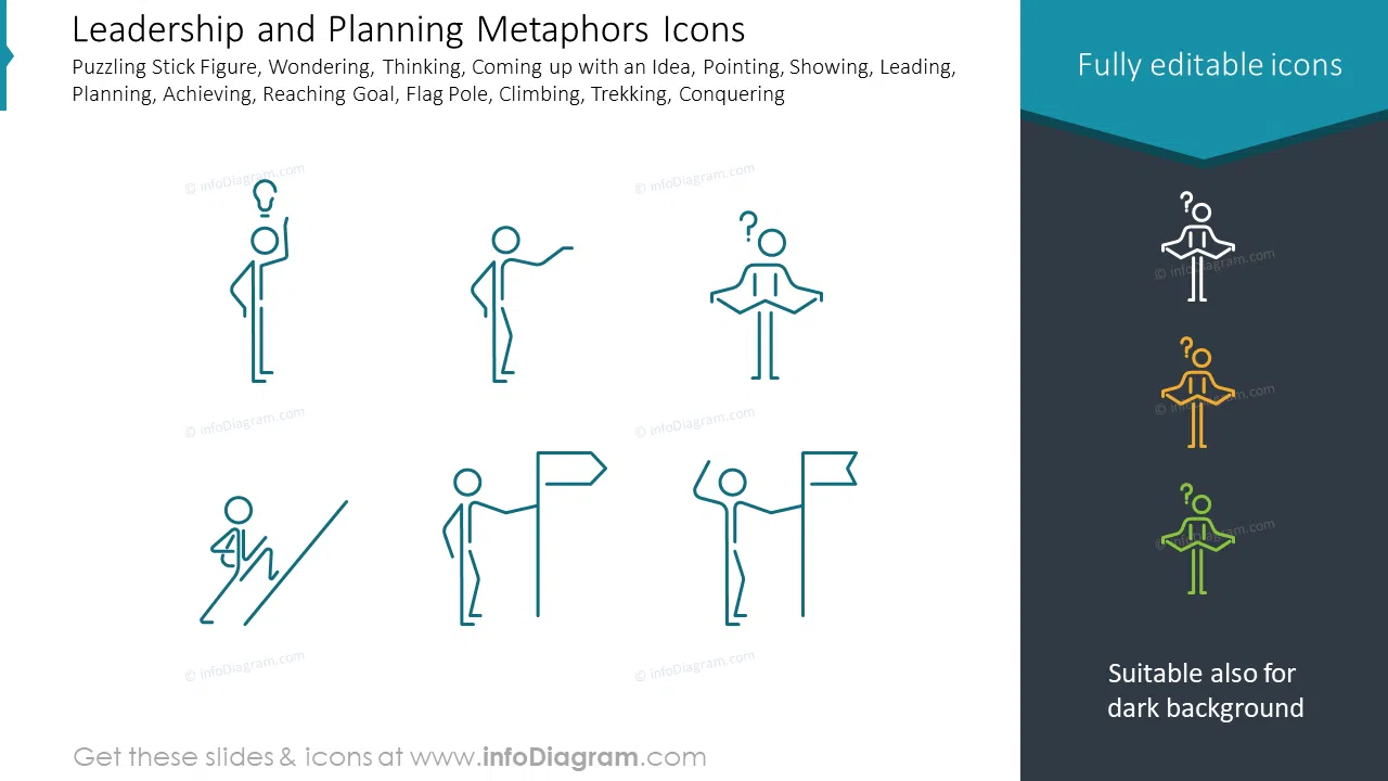 Leadership and Planning Metaphors Icons
