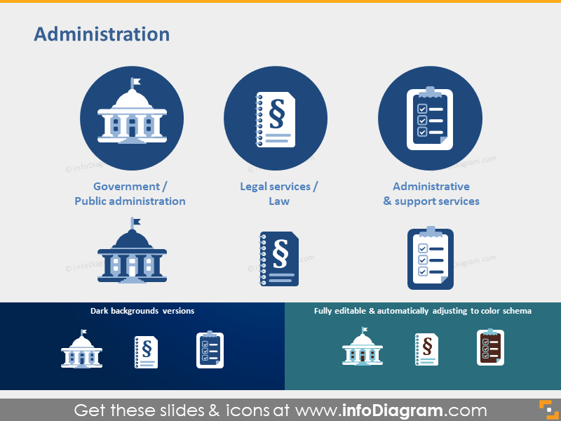 Public Administration Government Legal Law icon powerpoint