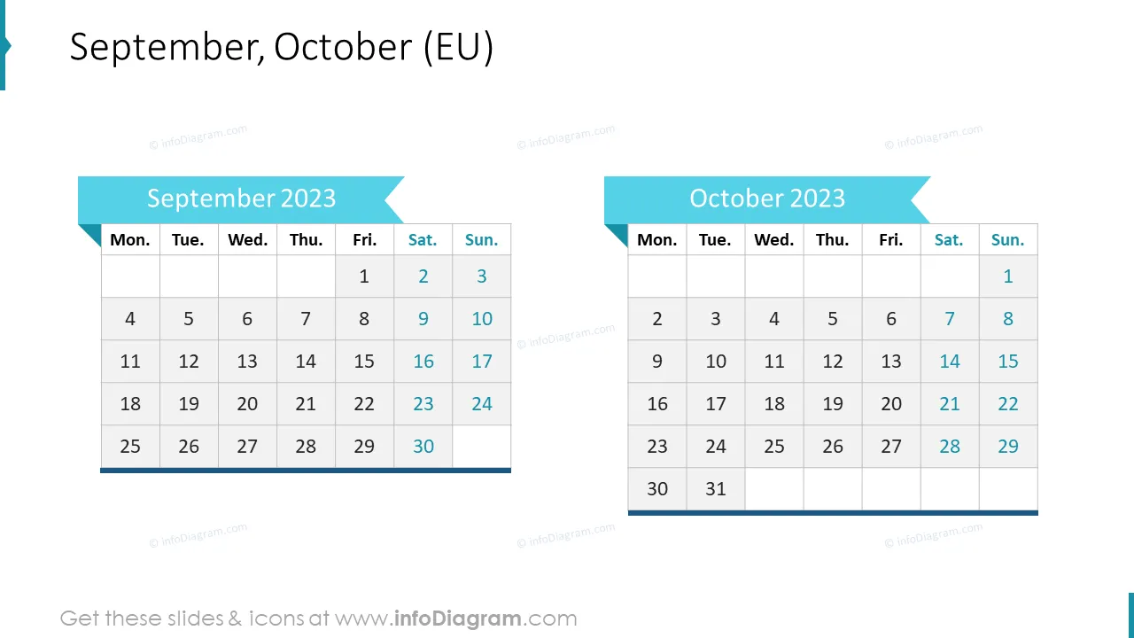 September, October (EU)